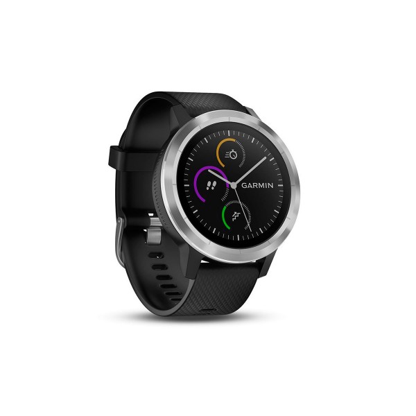 Garmin vivoactive 3 plata correa negra smartwatch gps bluetooth apps deportivas frecuencia cardíaca garmin pay