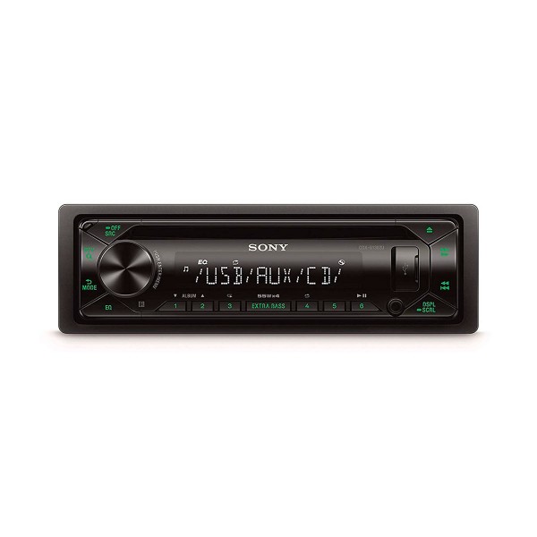 Sony cdx-g1302u receptor de cd para coche usb negro/verde pantalla lcd amplificación 4 salidas de 55w extra bass