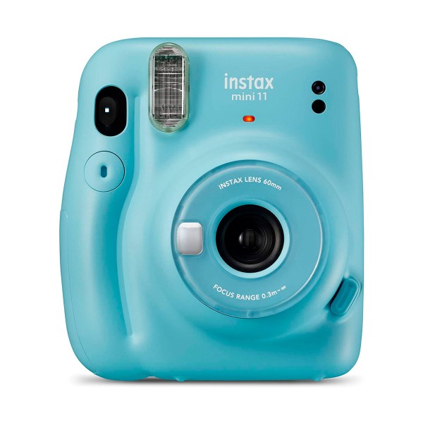 Fujifilm instax mini 11 azul cielo cámara instantánea con flash de alto rendimiento