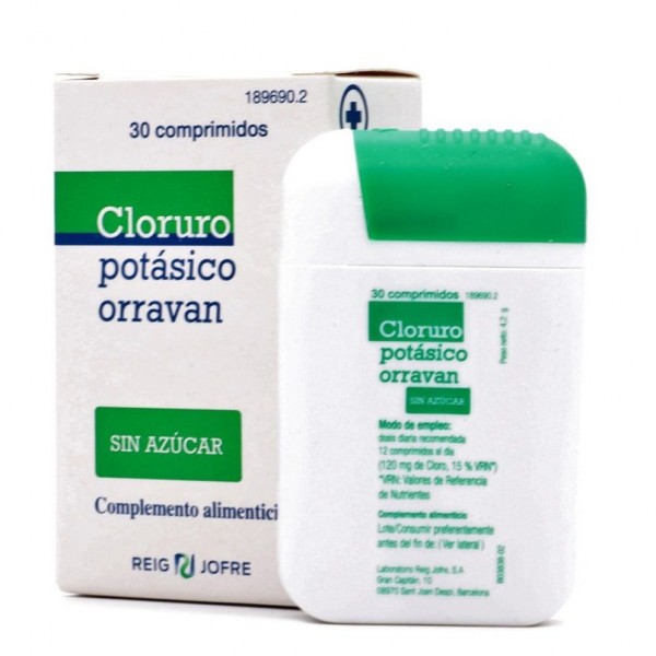 CLORURO POTASICO ORRAVAN 30 COMPS