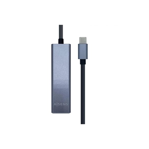 Aisens conversor usb 3.1 ethernet + 3 usb3.0 gris