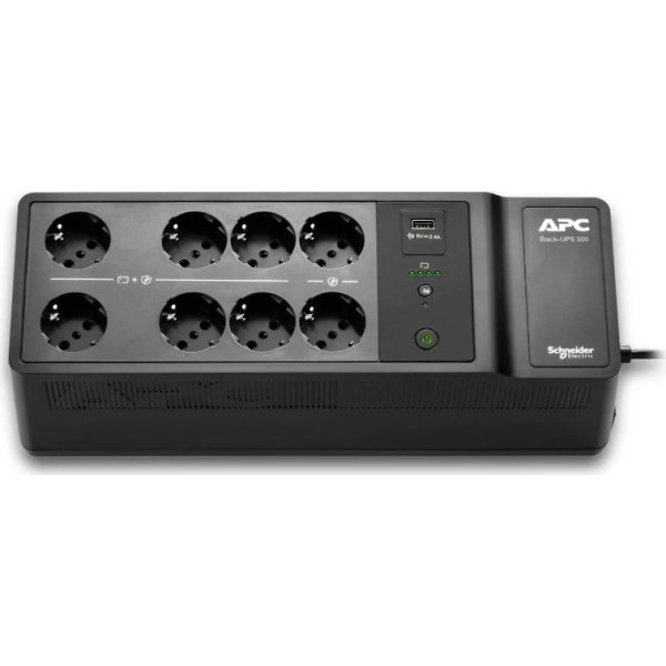 Apc back-ups  500va/300w 8 schuko 1 usb a Apc back-ups  500va/300w 8 schuko 1 usb a