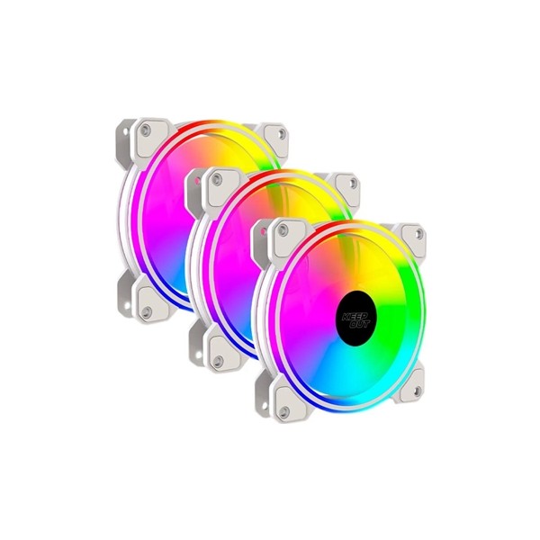 Keep out ventilador xfc-120drw white 5v argb 3x2
