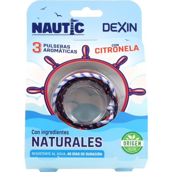 Dexin Pulsera Repelente de Mosquitos Náutica 3 Unidades