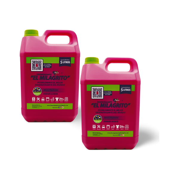 El Milagrito Desengrasante Multiusos 5L Pack de 2 und.
