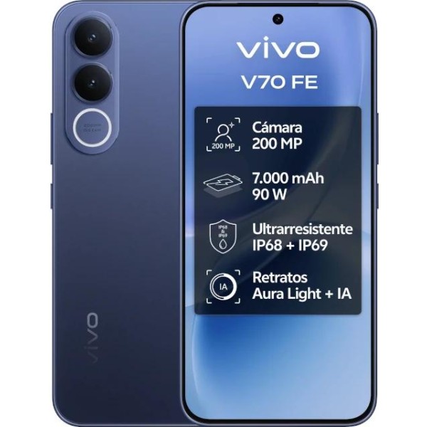 Vivo v70 fe 8gb 512gb bundle ch90w+ buds3 blue