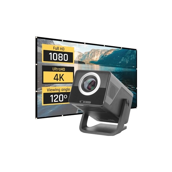 Iggual pack proyector 4k + lona proyección120"