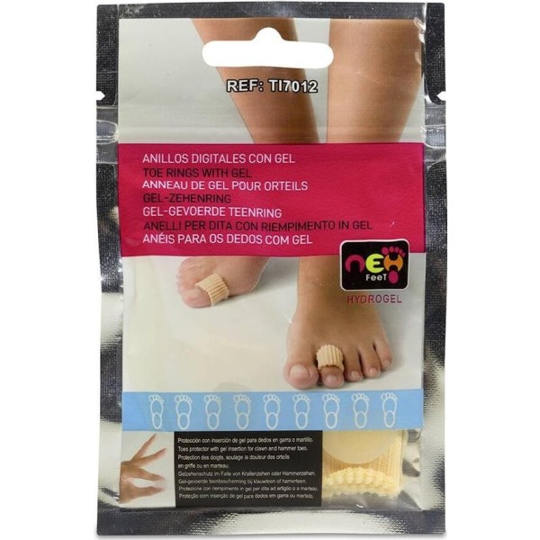 Neh Feet Anillo Digital Con Gel Talla Pequeña, 2 Uds